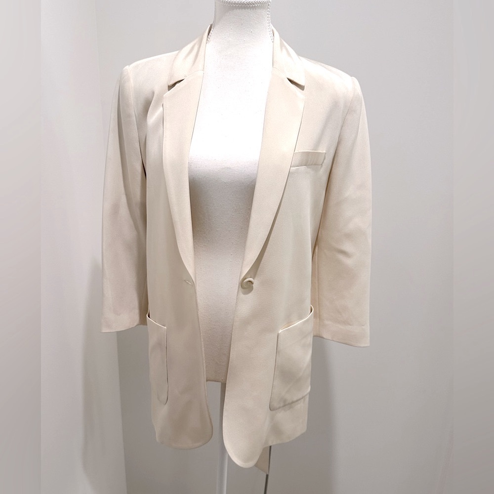 Foley + Corinna Jacket silk size medium with self belt